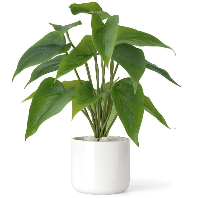 نبات صناعي داخل وعاء ديكور