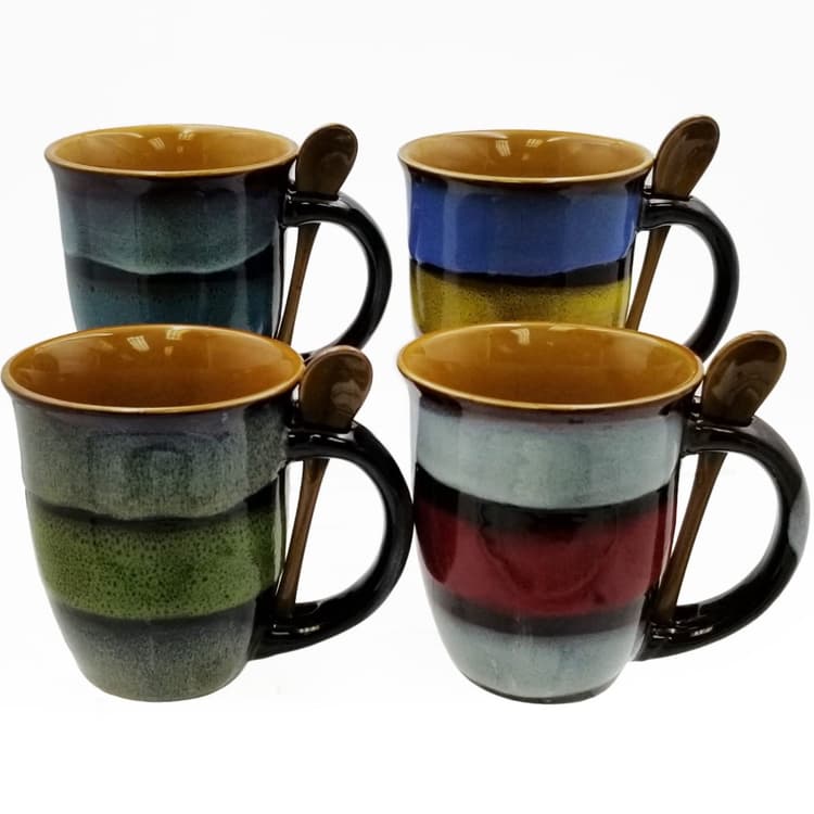 طقم فناجين قهوة/شاي سيراميك – تصميم عصري