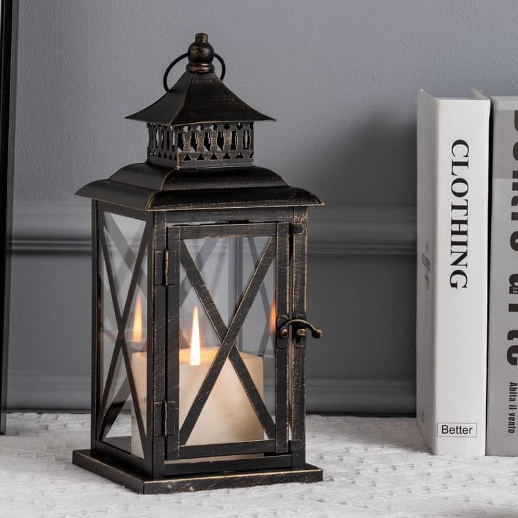 شمعدان معدني / زجاجي كبير للزينة